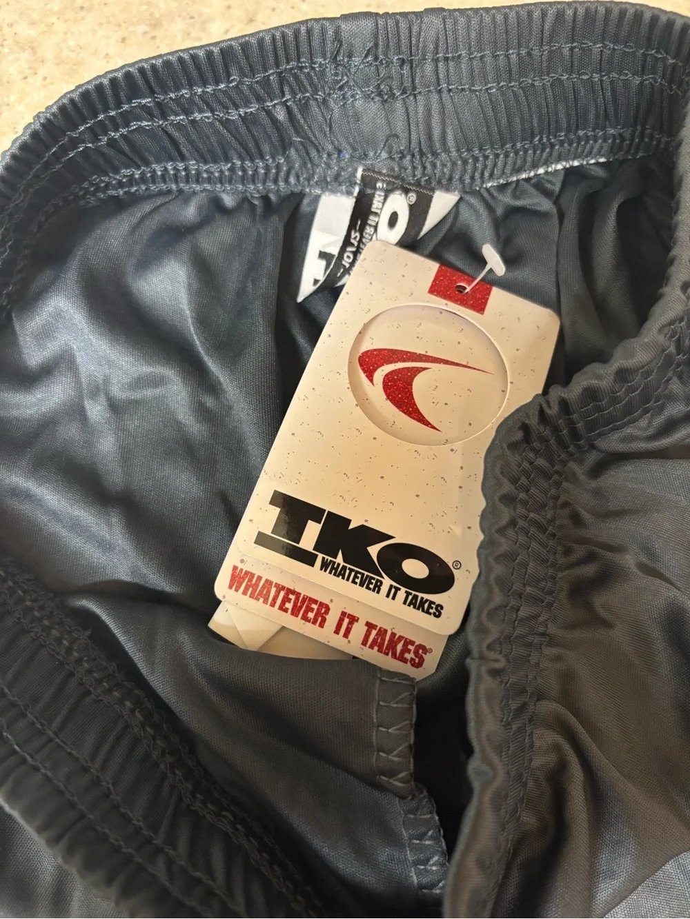 TKO Gray Athletic Shorts with Elastic Waistband
